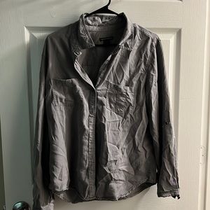 Button Down Blouse - Grey